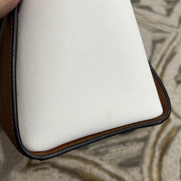 💕 Michael Kors brown black white leather large satchel bag gorgeous 💕 - Picture 10 of 16